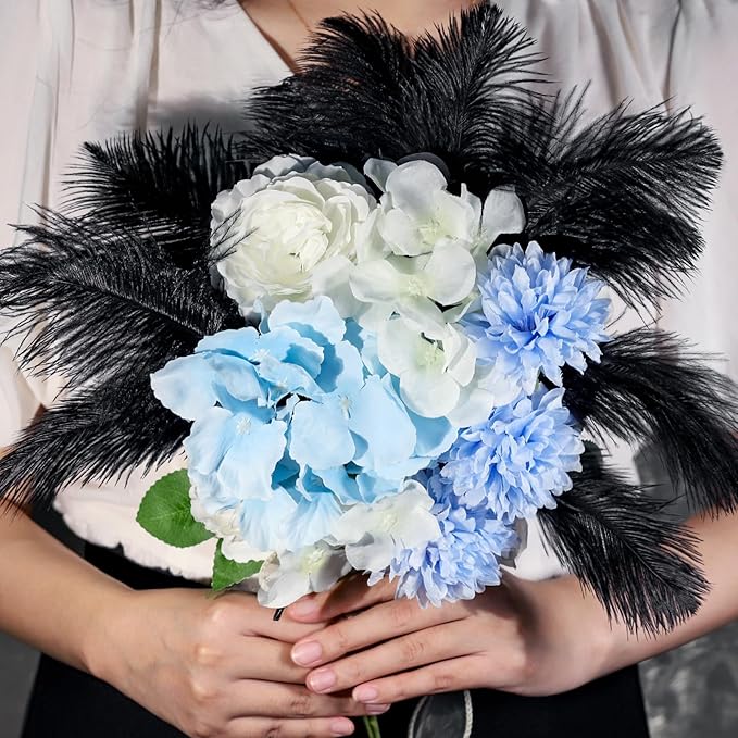 FANDAMEI Black Ostrich Feathers, 10-12 inch, Feathers - Image 6
