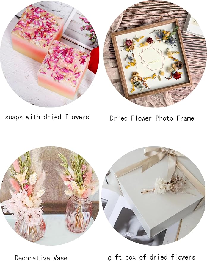 DIY Natural Dried Flower Set for Vase, Bulk Boho Dried Flowers - Image 8