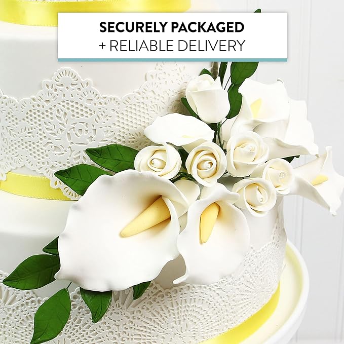 Global Sugar Art Calla Lily Sugar Cake Flowers White - Image 4