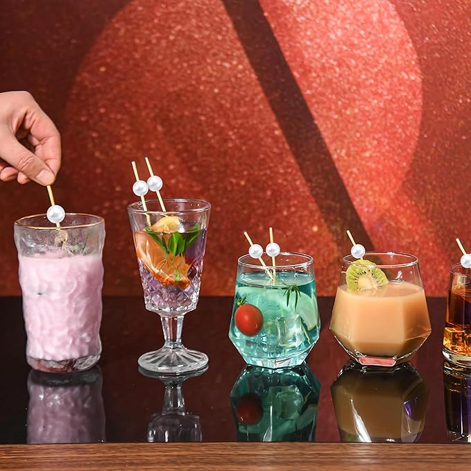 300Pcs Fancy Toothpicks for Appetizers, 4.7Inch White Pearl Cocktail Picks For - Image 4