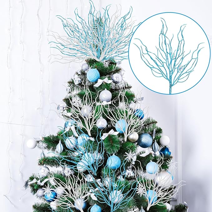 8 Pcs Blue White Coastal Ornaments - Image 4