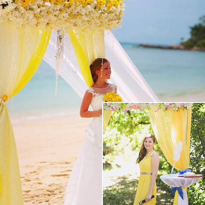 4 Panels Wedding Arch Draping Fabric 28" x 20Ft Curtain Backdrop Wedding Arch - Image 8