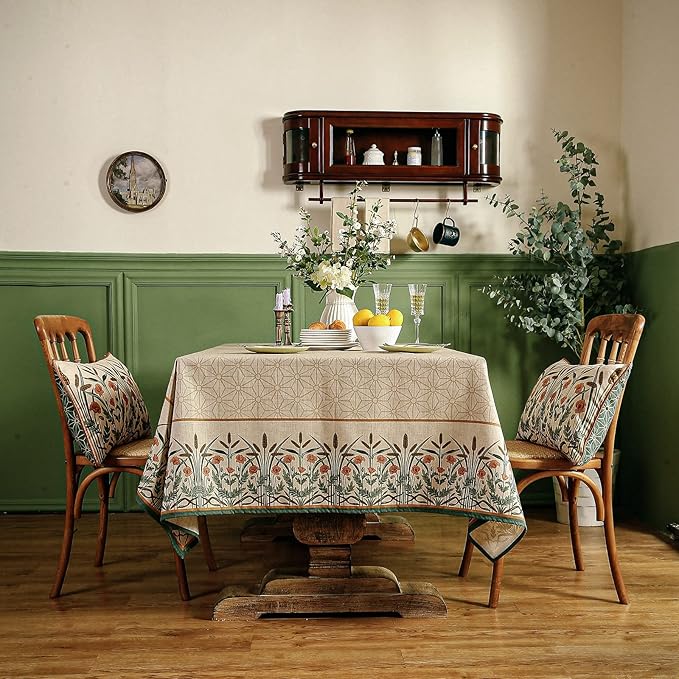 patdrea Designer Vintage Linen Small Table Cloth - Image 7