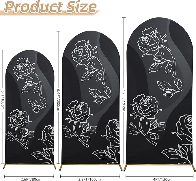 Wedding Arch Cover 7.2FT Spandex Arch Backdrop Cover Stretchy Backdrop - Image 4