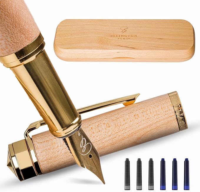 Ellington Pens Elegant Wood Fountain Pen Set – Includes Wooden Pen Box - Image 7
