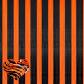 4 Pack Black Orange Fringe Curtain Backdrop, 3.2Ft x 6.6Ft Metallic Tinsel Foil by Mebiornt