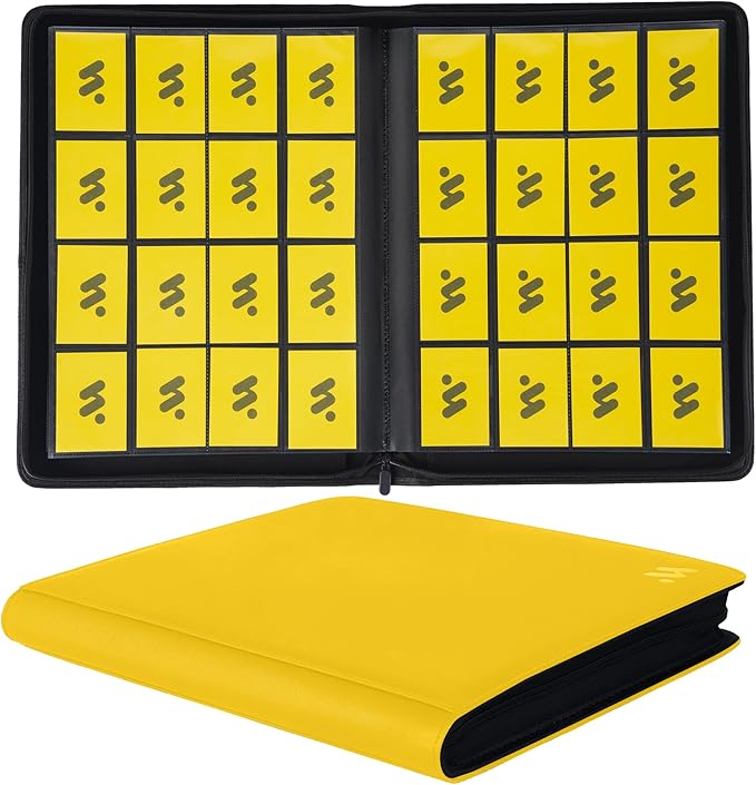 Premium 1000+ Pockets Card Binder, 16 Pockets Trading Card Binder Ringless Side by MORABTO