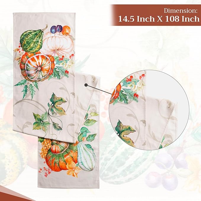 Maison d' Hermine Table Runner 100% Cotton Double Layer Table Runners 108 - Image 4