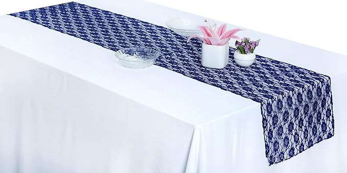 MDS Pack of 15 Wedding 12 x 108 inches Lace Table Runner - Image 3