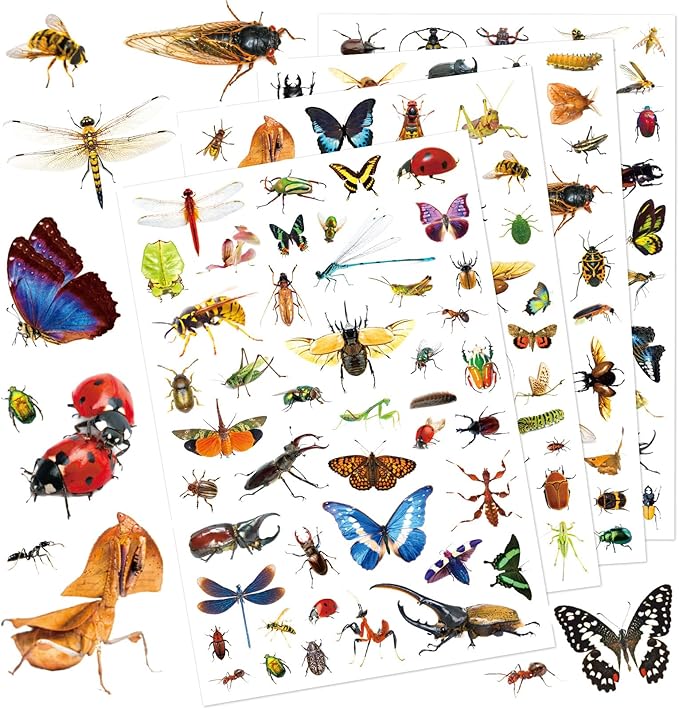 Insect Animals Stickers 840 Count Insect Bug Butterfly Animal Stickers Party by Unknown