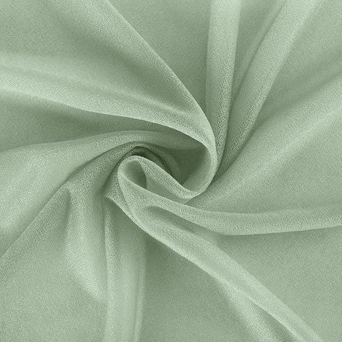Sage Green 2 Panels Wedding Arch Draping Fabric 29" x 20Ft Sheer Drapes Outdoor - Image 6