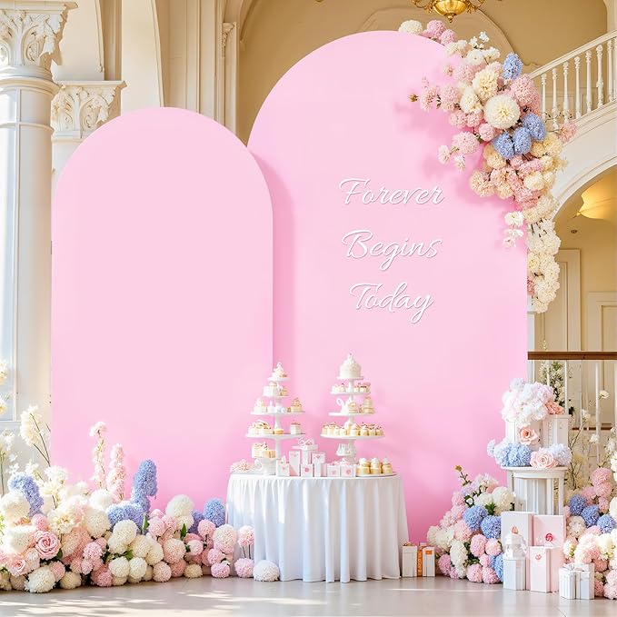 7.2FT 6FT Arch Backdrop Cover for Wedding, Birthday Party Decor, Chiara - Image 2