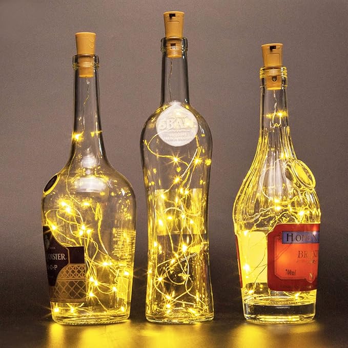Wine Bottle Cork Lights 15Pack 10 LED/ 40 Inches Battery Operated Cork Shape - Image 7