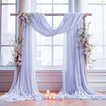 Wedding Arch Draping Fabric, 1 Panel 18FT Purple Sheer Chiffon Curtain Drapes 6 by Partisky