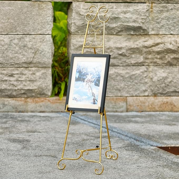 Metal Large Free Standing Adjustable Display Stand Scroll Easel - Image 8