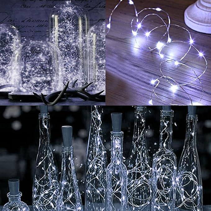 WATERGLIDE 12 Pack Fairy Lights Battery Operated, 7 ft 20 LED Mini String Lights - Image 3
