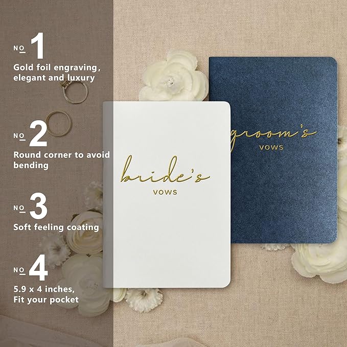 Vow Books His and Hers Wedding Vow Books Bride and Groom Vow Books Wedding - Image 2