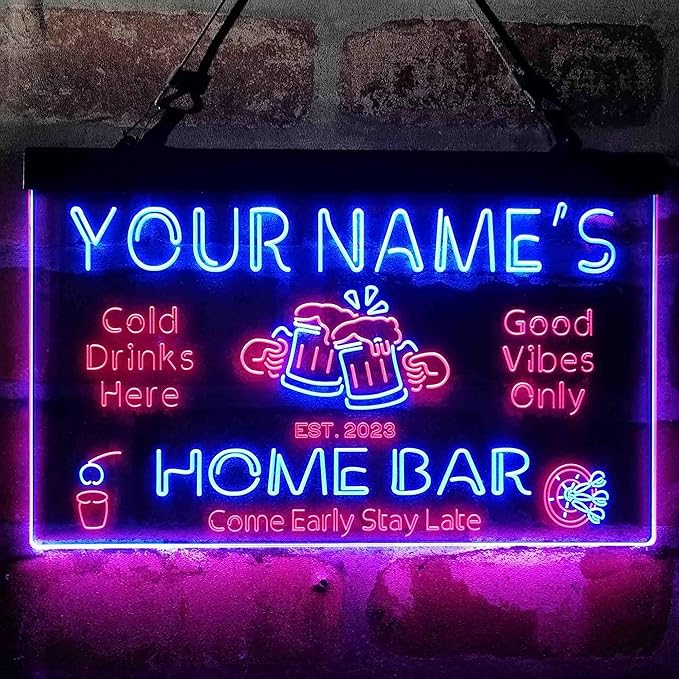 ADVPRO Personalized Your Name Custom Home Bar Beer Established Year Dual Color - Image 2