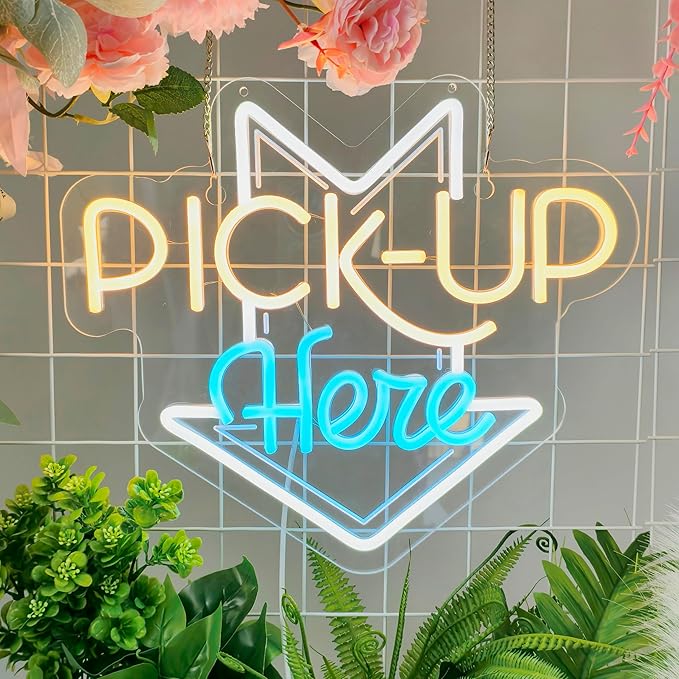 PICK-UP Here Neon Sign, Neon Lights Hanging Wall Art Decoration - Image 7