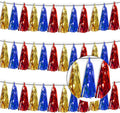 3P Gold Blue Red Foil Fringe Tassel Banner Metallic Tinsel Streamer Garland by Xuuf