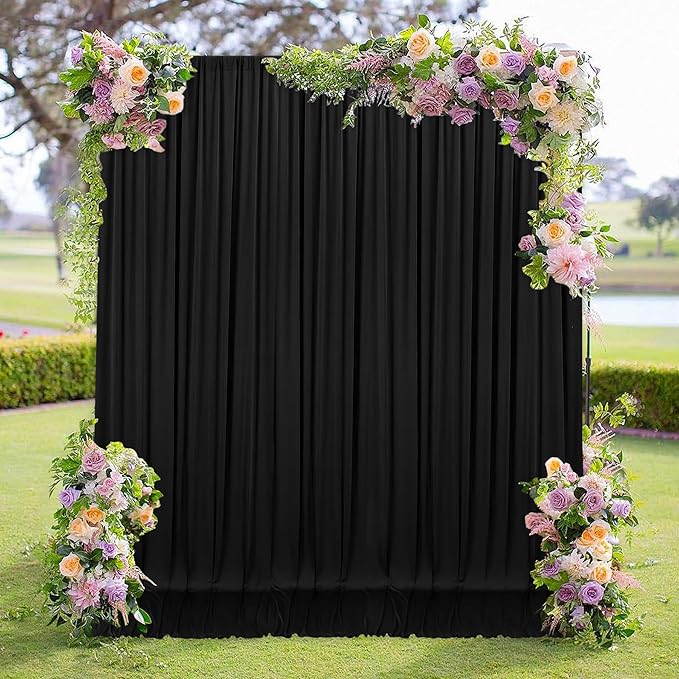MEETSKY Black Backdrop Curtains by MEETSKY