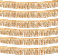 6 Pack 10 Feet Champagne Gold Foil Fringe Garland Metallic Tinsel Streamers by Clayghsen