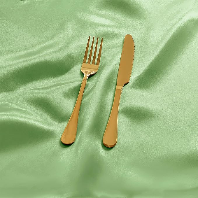 50 Pieces Sage Green Satin Napkins, Silky Soft Smooth Washable Napkins - Image 5