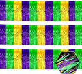 3 Pack 10 Long Gold Green Purple Metallic Foil Fringe Garland Wall Hanging by Ferwzsr