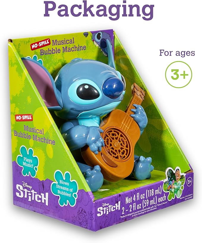 Stitch NO Spill Musical Bubble Machine | Bubble Toy - Image 7