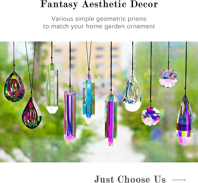 HDCRYSTALGIFTS 3 Pack 5" Large Crystal Sun Catcher Prisms - Image 4