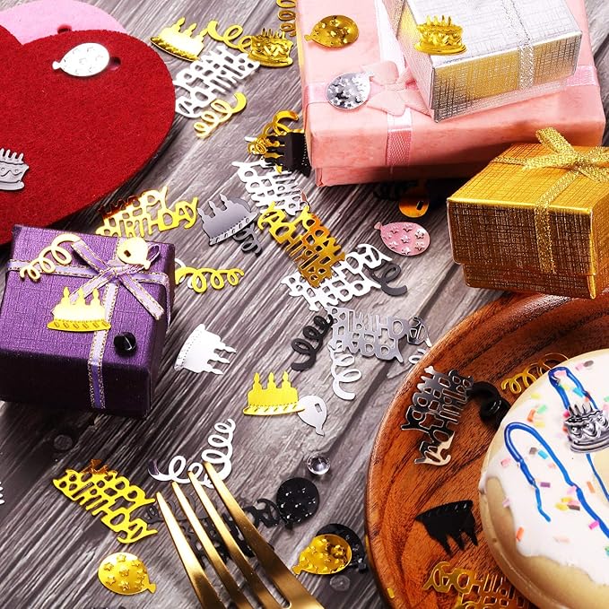 WILLBOND 3000 Pieces Happy Birthday Confetti Birthday Party Cake Confetti - Image 3