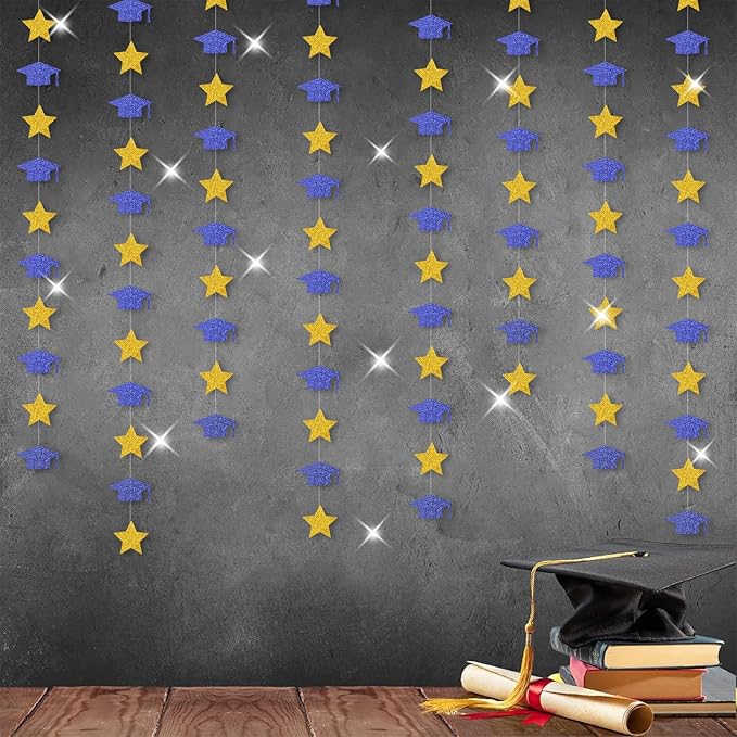 Navy-Blue Gold Graduation-2025 Class Party-Decorations by OURUOLA