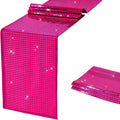 SquarePie Disco Table Runner Mirror Glitter Hot Pink Sequin Runner by SquarePie