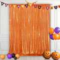 Eternal Beauty Orange Sequin Backdrop, 10x10 Ft Halloween Glitter Background by EternalBeauty