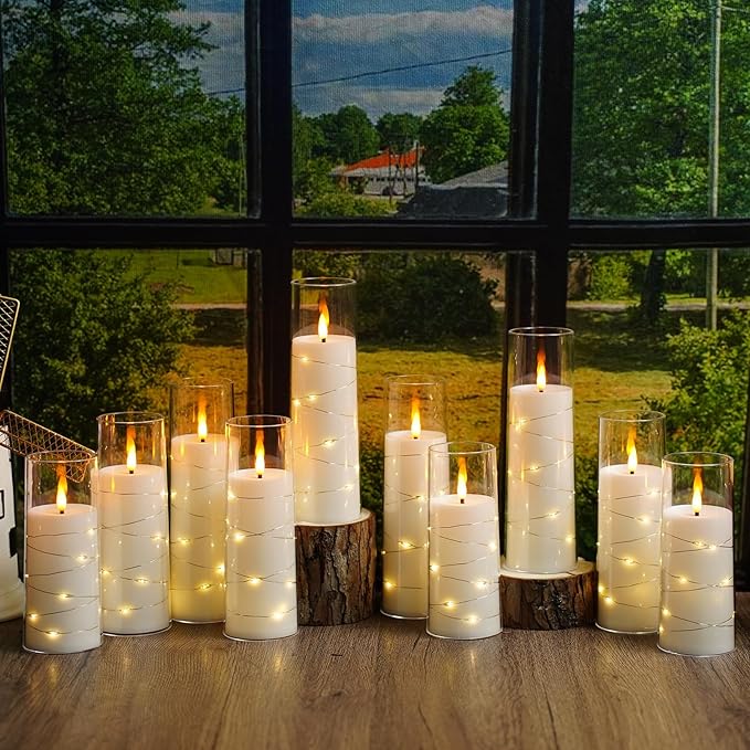 Flameless Candles with Embedded Star String - Image 6