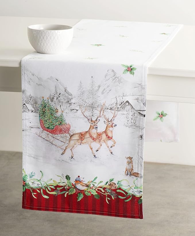 Maison d' Hermine Table Runner 100% Cotton Double Layer Table Runners 108 - Image 9