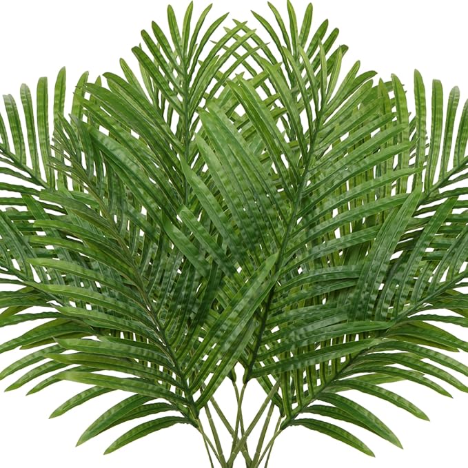 DILATATA 10 PCS Large Artificial Palm Leaves Palm Fronds Tropical Leaves Areca by DILATATA