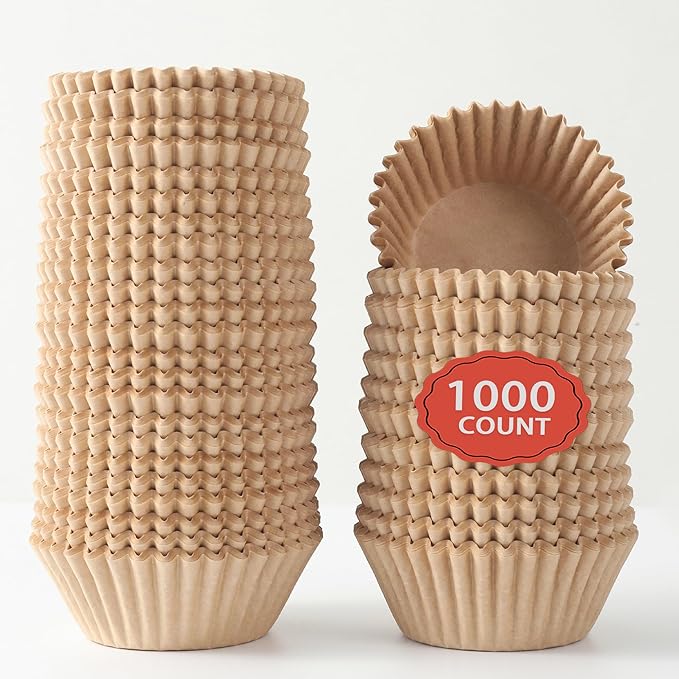 1.4 inch 1000-Count Mini Cupcake Liners Bright Colorful Muffin Baking Cups by CHENZEM