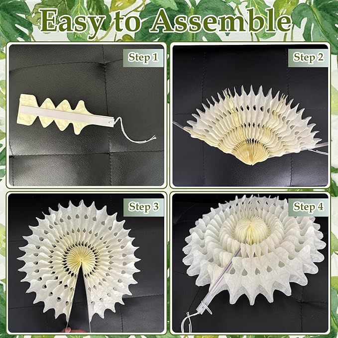 23PCS Sage Green Party Decoration, Pom Poms Flowers, Hanging Party Garland - Image 7