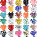 Nuenen 30 Pcs Heart Shape Crystals Bulk 1. 57 Inch Gemstone Heart Stones Worry by Nuenen
