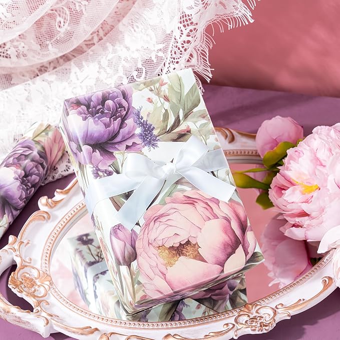 WRAPAHOLIC Floral Wrapping Paper Roll - Image 5
