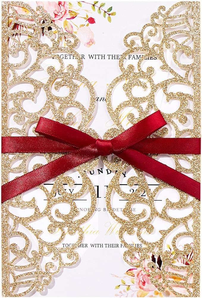 25pcs Personalized Wedding Invitations by HomeKitchen