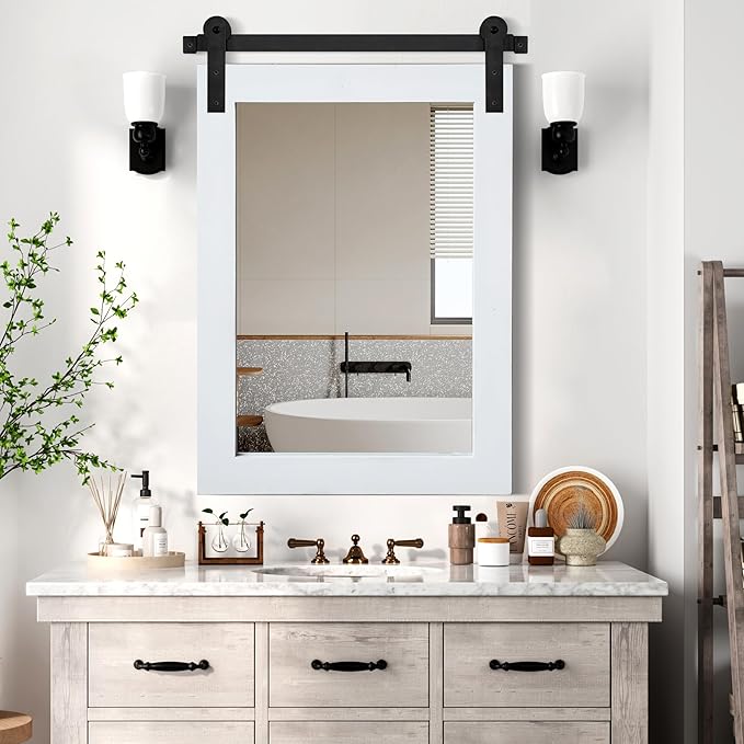 COGOOD Farmhouse Barn Door Mirror by COGOOD