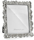 Cuspin 8x10 Picture Frame Silver, Vintage Silver Palm Leaves Textured by Cuspin