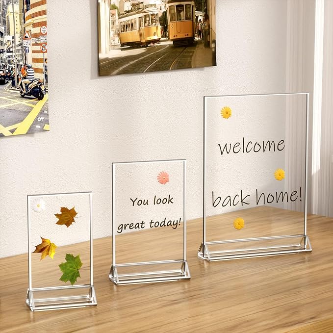 NIUBEE 6Pack 4x6 Clear Acrylic Sign Holder - Image 7