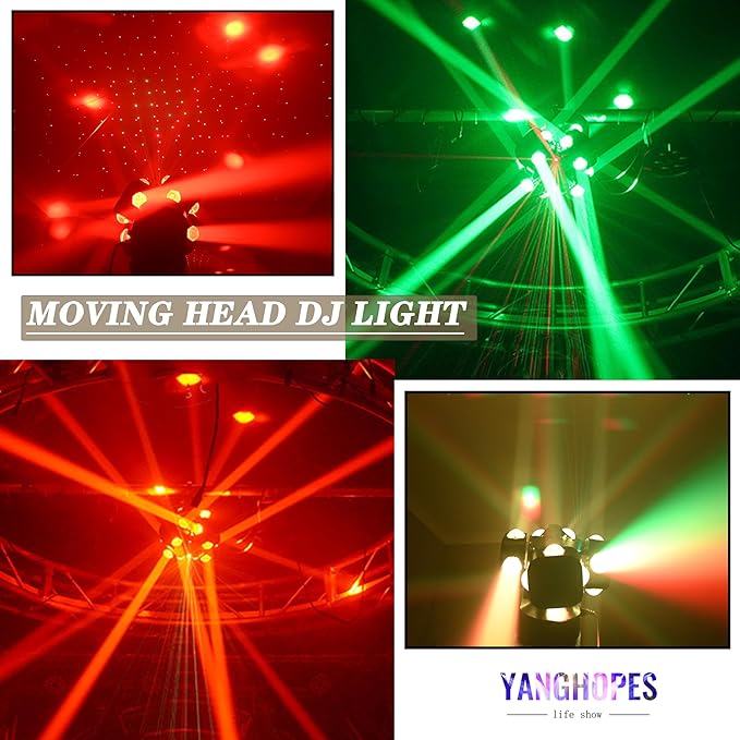 Moving Head DJ Light 16LEDs Rotating Beam Lights Stage Light DJ Lighting Led - Image 2