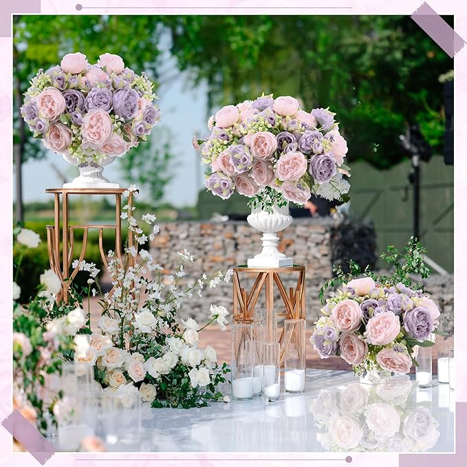 8 Bundles Artificial Peonies Flowers Boho Faux Flowers Arrangements Artificial - Image 7