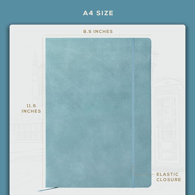 BEECHMORE BOOKS A4 Sketchbook – 8.5x11 Premium Vegan Leather Bound Large Sketch - Image 3