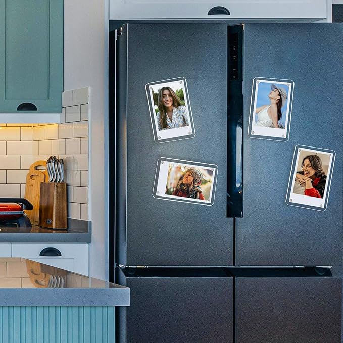 6 Pack 4x6 Acrylic Magnetic Picture Frames, Refrigerator and Desktop Photo - Image 5