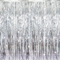 GOER 3.2 ft x 8.2 ft Metallic Tinsel Foil Fringe Curtains Party Photo Backdrop by GOER